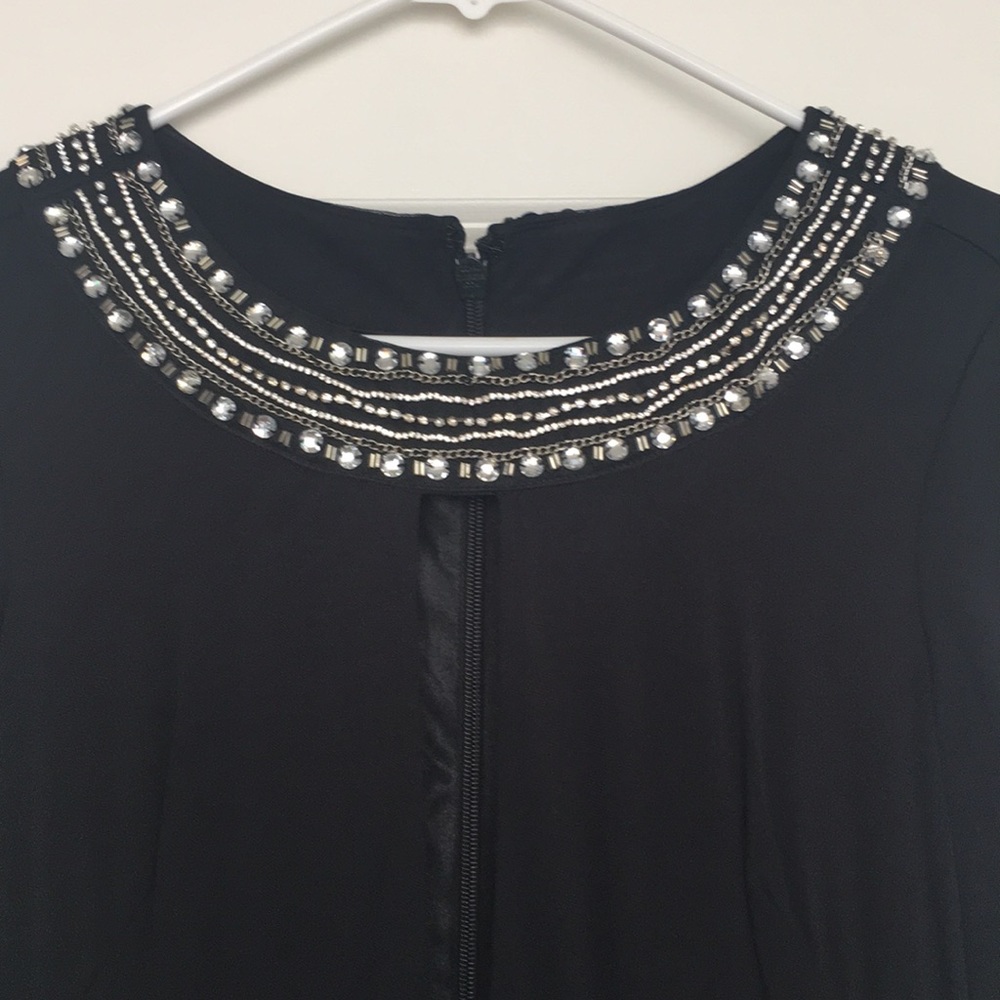 Bebe Black Dress with Embellishments, Size Small - Picture 4 of 8